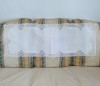 Napron/ Centru de masa Vintage din bumbac cu broderie manuala - Alb