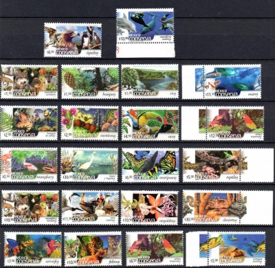 MEXIC 2002, Fauna, Flora, Conservarea Naturii, MNH, serie neuzata foto