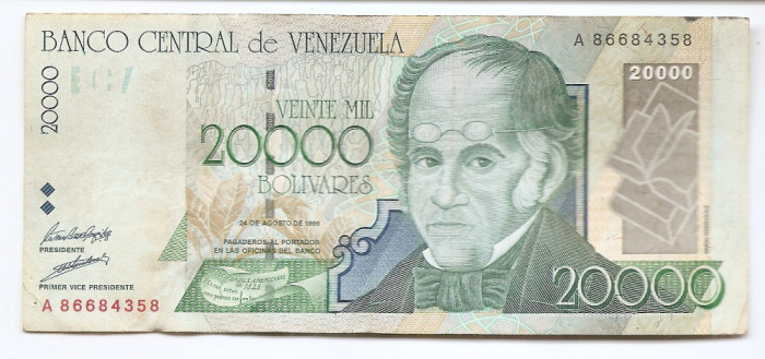 Venezuela 20.000 Bolivares 24.08.1998 - A86684358, B11, P-82