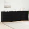 vidaXL Bufet cu sertar 3 pcs Negru 70 x 41 x 75 cm Lemn compozit 3332501