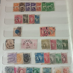 Lot timbre stampilate diferite, SUEDIA, 650 bucati, clasor bonus