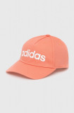 Cumpara ieftin Adidas Performance șapcă de baseball din bumbac culoarea portocaliu, cu imprimeu