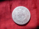 Moneda Argint 1 Leu 1881 Carol I, Romania, Calitate Mediocra