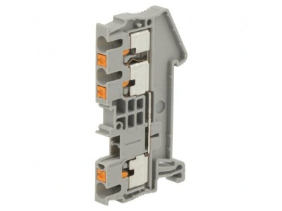 Conector de Șine 0,14-4mm&amp;sup2; 3 Borne Gri Push-In foto