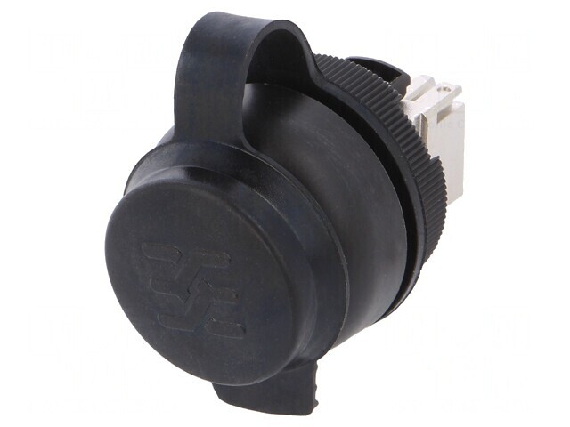 Soclu RJ45 FrontCom &Oslash;22mm IP65 Negru