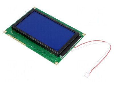 Afișaj LCD Grafic 240x128 STN Negativ Albastru LED 20 PIN foto
