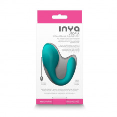 INYA Utopia Teal - Vibrator pentru Cuplu cu Telecomandă, 15x4 cm