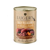 LUGER 039;S HRANA UMEDA CONSERVA CAINI CU INIMI DE PUI MORCOV 400G