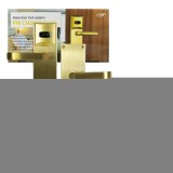 Pachet Yala Hoteliera PNI CH2000L Gold + Intrerupator Card ES100, Control Acces RFID, Grosime Usa 30-50mm, Stanga