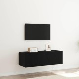 VidaXL Dulap TV de perete Stejar negru 100 x 35 x 31 cm Lemn compozit