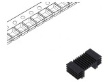 Radiator Extrudat Negru 12.7mm x 25.91mm