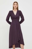 Morgan rochie culoarea violet, midi, evazată