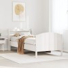 VidaXL Cadru pat fără saltea, alb, 100x200 cm, lemn masiv pin