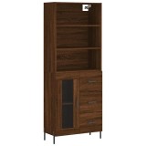 Dulap inalt, stejar maro, 69,5x34x180 cm, lemn compozit