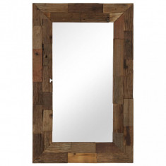 Oglinda, 50 x 80 cm, lemn masiv reciclat foto