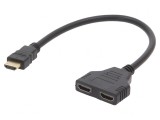 Splitter HDMI Pasiv Negru 1 Intrare 2 Ieşiri
