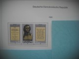 HOPCT TIMBRE MNH 1268 DISCURSUL FRIEDRICH SCHILLER-2 VAL-1989-GERMANIA DDR/RDG, Nestampilat