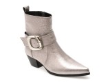 Botine elegante EPICA PREMIUM gri, B084, din piele naturala