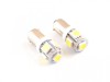 Set 2 Becuri LED Pozitie T4W (BA9S) 5 SMD Alb Motorevolution