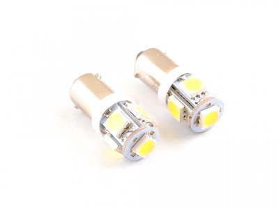 Lichidare: SET BEC POZITIE T4W (BA9S) CU 5 LED-URI SMD, ALB foto