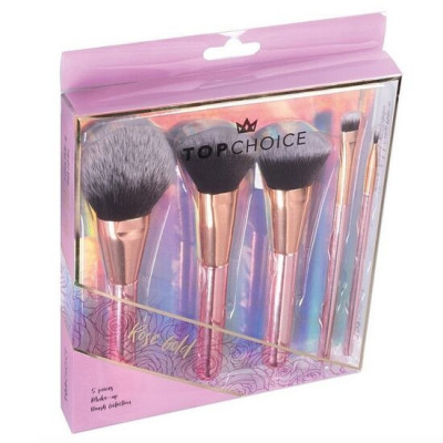 Set 5 pensule machiaj, Top Choice, Rose Gold foto