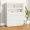 vidaXL Dulap &icirc;nalt, alb, 89x40x116,5 cm, lemn masiv de pin 818216