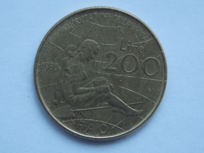 200 LIRE 1980 FAO ITALIA foto