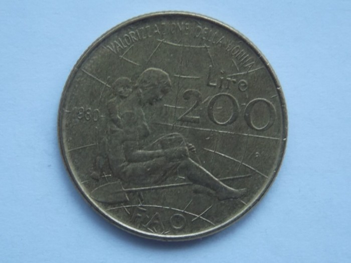 200 LIRE 1980 FAO ITALIA
