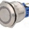 Intrerupator anti-vandalism, ON-ON, &Oslash;25mm, ONPOW - GQ25-11ZE/B/12V/S