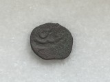 Pul Shehr al-Jadid, Moldova, Sec. XIV, Moneda Tatarasca, Cupru, 16mm, 1.54g, Rara, Medievala