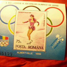 Colita dantelata Romania 1992 - Jocurile Olimpice Iarna Albertville '92