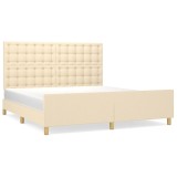 Cumpara ieftin Cadru de pat fara saltea, crem, 160x200 cm, textil