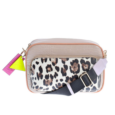 Geanta crossbody cu model animal print foto