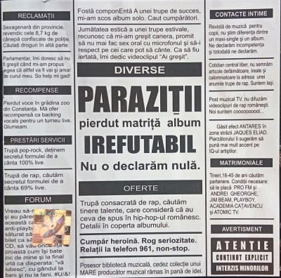 CD Parazitii Irefutabil foto