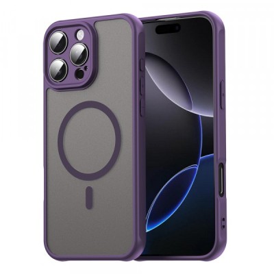 Husa MagSafe pentru Apple iPhone 16 Pro Max, Techsuit, HaloFrost II, Mov foto