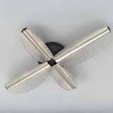 Lustra LED cu Telecomanda TULLIO 35W, 4 Petale, lumina Rece/Calda/Neutra, Dimabila, Negru ModernLight Concept