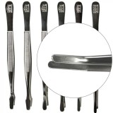 Penseta pentru timbre curbata cu varful ascutit de 120 mm aurie Aurie