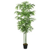 Arbore din bambus artificial 864 de frunze 180 cm verde GartenMobel Dekor, vidaXL