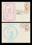 1983 Romania - Set 2 plicuri Centenarul Ing. Dimitrie Leonida, Expo Falticeni