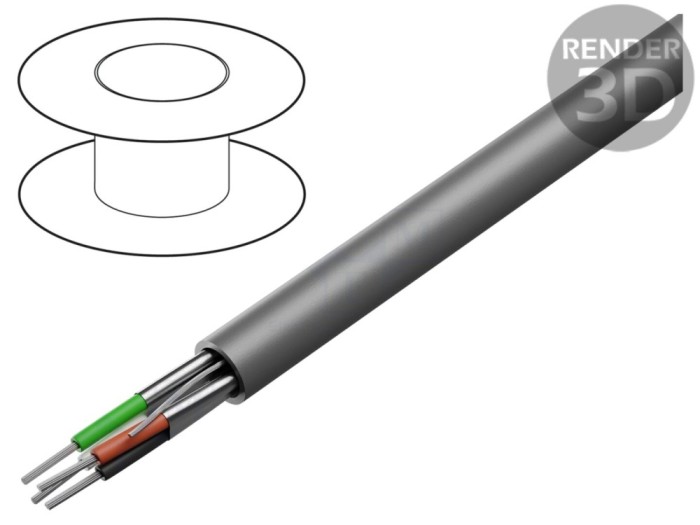 Cablu ecranat 2x2x22AWG PVC