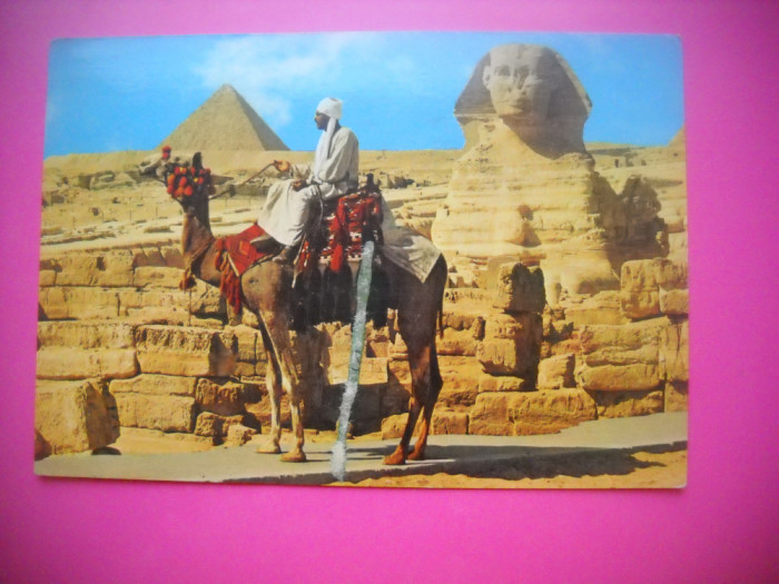 HOPCT 78052 SFINXUL SI PIRAMIDELE-COSTUM BEDUIN -EGIPT-STAMPILOGRAFIE-CIRCULATA