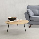 Masuta cafea Farsund 40 x 80 cm negru/stejar [en.casa] HausGarden Leisure