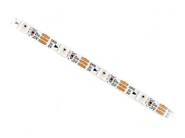 Bandă LED RGB Programabilă 5V 60 LED/m PCB Alb 4mm