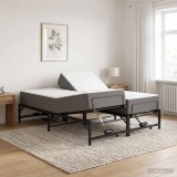 Cumpara ieftin Cadru Electric Ajustabil pentru Pat Negru 137 x 190 cm Otel