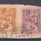 ROMANIA 1945 ORADEA EMISIUNEA a II-a LOT PE FRAGMENT CIRCULATE