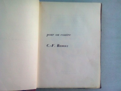 C F RAMUZ foto