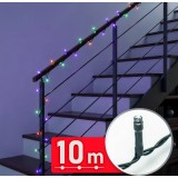 Decor Luminos Crăciun - Șir Lumini LED - 10 m - Multicolor - 200 LED - 220-240 V - 6 W - Cablu Verde