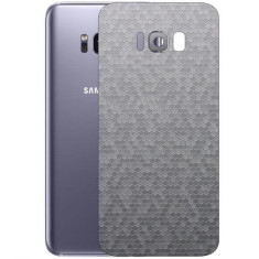 Set Folii Skin Acoperire 360 Compatibile cu Samsung Galaxy S8 Plus (2 Buc) - ApcGsm Wraps HoneyComb Silver