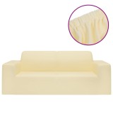 Cumpara ieftin Husa elastica pentru canapea cu 2 locuri poliester jersey crem