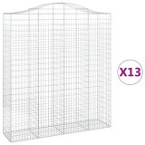 Cumpara ieftin Cosuri gabion arcuite, 13 buc 200x50x220/240cm, fier galvanizat